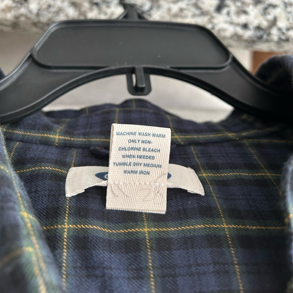 Old Navy Men's Blue Plaid Lightweight Flannel Shirt Size XXL - Picture 6 of 6